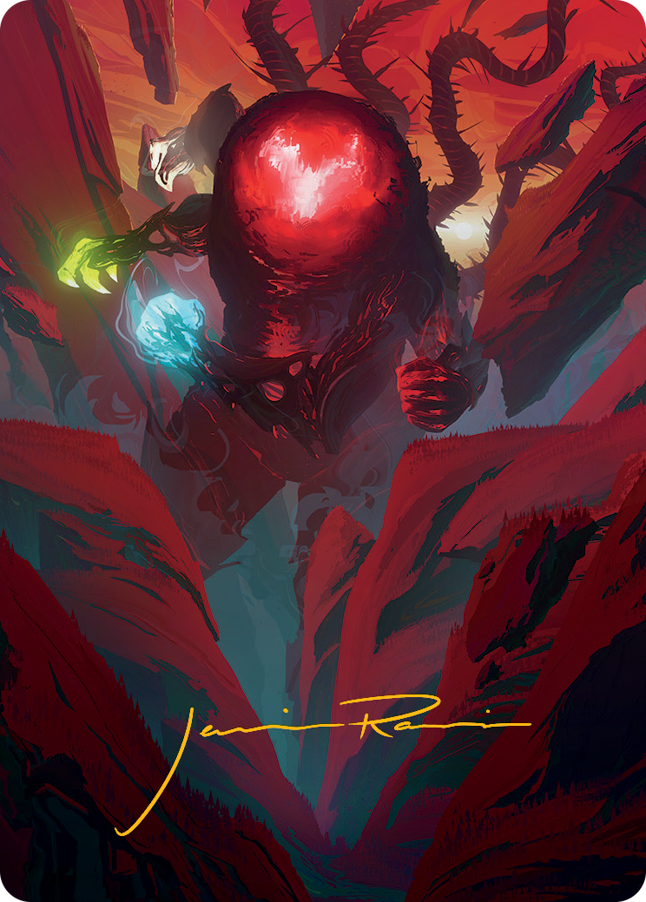 Omnath, Locus of All Art Card (62) (Gold-Stamped Signature) [March of the Machine Art Series] | Gear Gaming Fayetteville