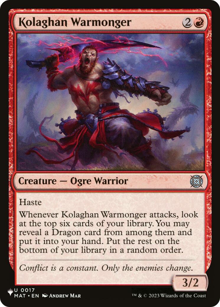 Kolaghan Warmonger [The List] | Gear Gaming Fayetteville