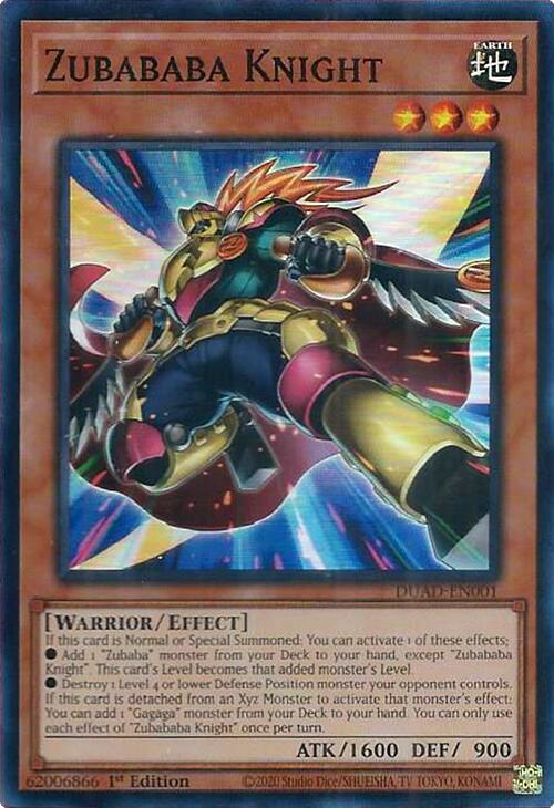 Zubababa Knight [DUAD-EN001] Super Rare | Gear Gaming Fayetteville