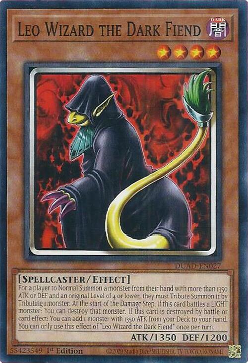 Leo Wizard the Dark Fiend [DUAD-EN027] Common | Gear Gaming Fayetteville