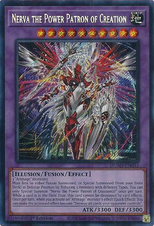 Nerva the Power Patron of Creation [DUAD-EN033] Secret Rare | Gear Gaming Fayetteville