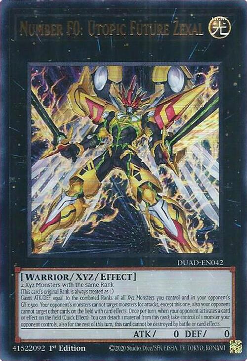 Number F0: Utopic Future Zexal [DUAD-EN042] Ultra Rare | Gear Gaming Fayetteville