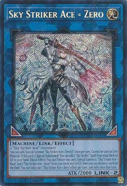 Sky Striker Ace = Zero [DUAD-EN049] Secret Rare | Gear Gaming Fayetteville