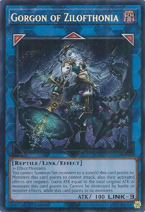 Gorgon of Zilofthonia [DUAD-EN050] Secret Rare | Gear Gaming Fayetteville