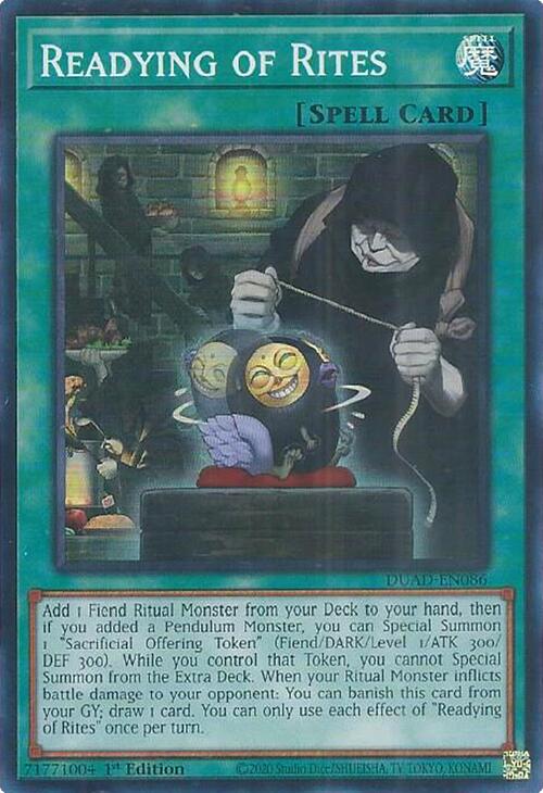 Readying of Rites [DUAD-EN086] Super Rare | Gear Gaming Fayetteville