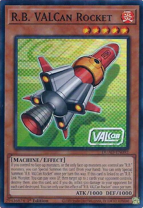 R.B. VALCan Rocket [DUAD-EN092] Super Rare | Gear Gaming Fayetteville