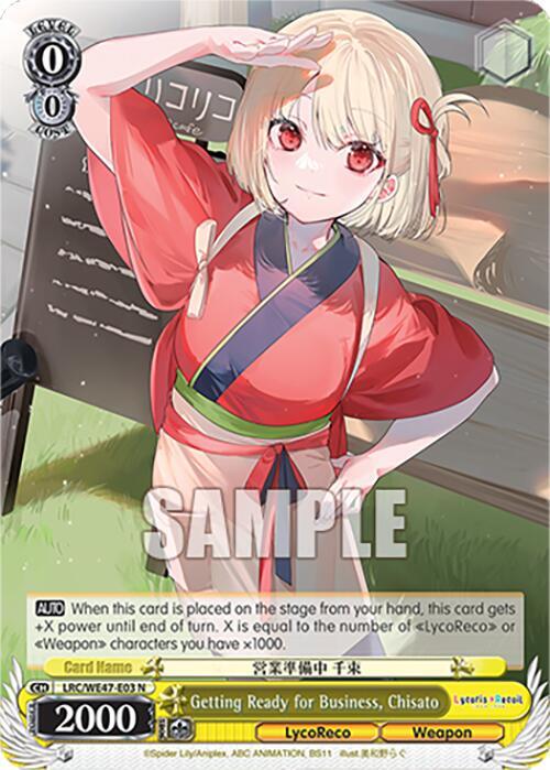 Getting Ready for Business, Chisato - [Lycoris Recoil Premium Booster] | Gear Gaming Fayetteville