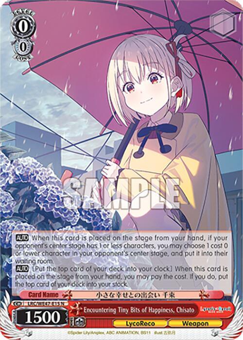 Encountering Tiny Bits of Happiness, Chisato - [Lycoris Recoil Premium Booster] | Gear Gaming Fayetteville