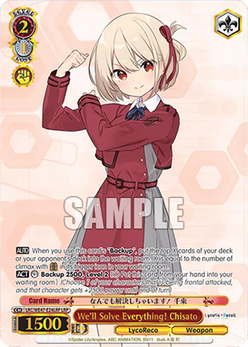 We'll Solve Everything! Chisato (LRP) - [Lycoris Recoil Premium Booster] | Gear Gaming Fayetteville