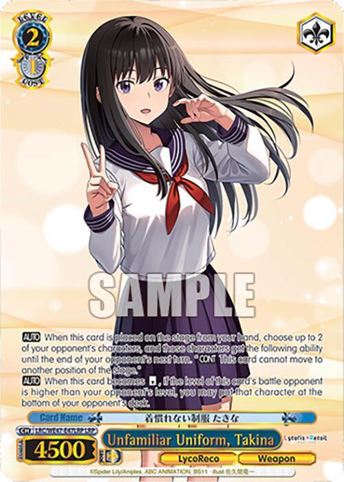 Unfamiliar Uniform, Takina (LRP) - [Lycoris Recoil Premium Booster] | Gear Gaming Fayetteville