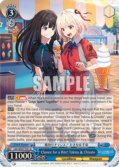 Chance for a Bite! Takina & Chisato - [Lycoris Recoil Premium Booster] | Gear Gaming Fayetteville