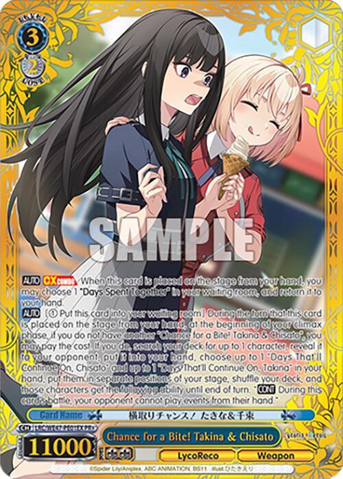 Chance for a Bite! Takina & Chisato (PR) - [Lycoris Recoil Premium Booster] | Gear Gaming Fayetteville