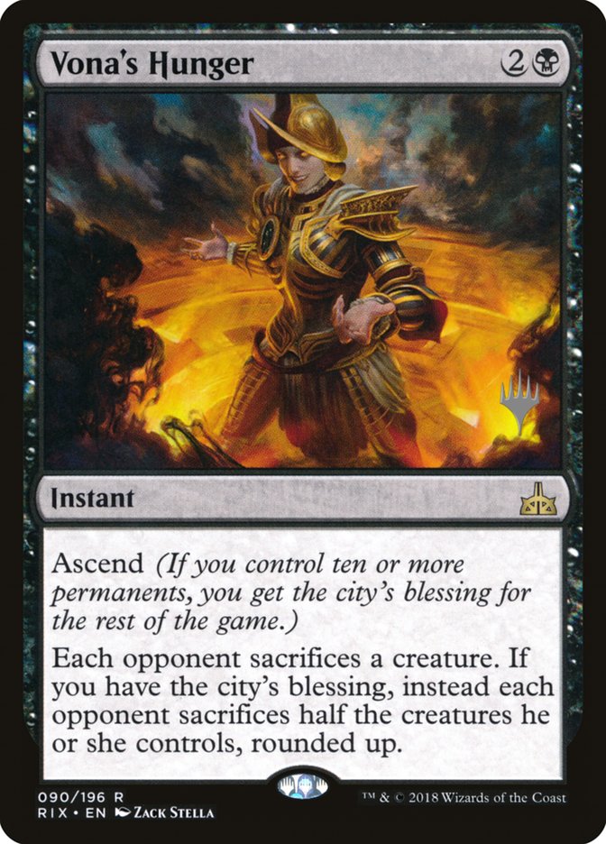 Vona's Hunger (Promo Pack) [Rivals of Ixalan Promos] | Gear Gaming Fayetteville