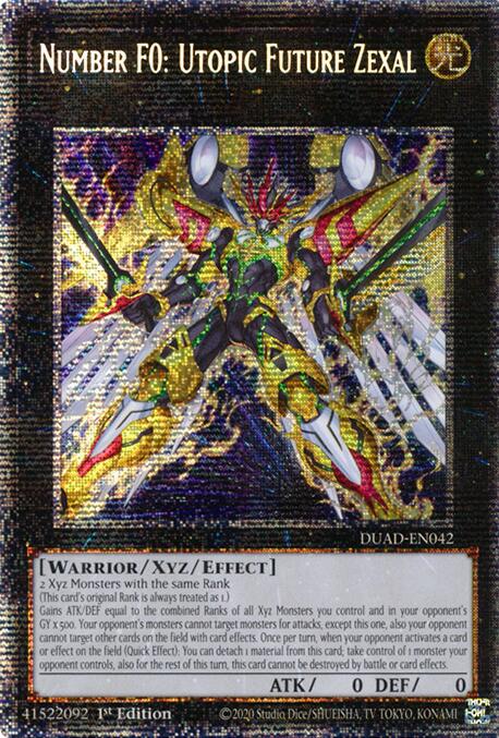 Number F0: Utopic Future Zexal (Starlight Rare) [DUAD-EN042] Starlight Rare | Gear Gaming Fayetteville