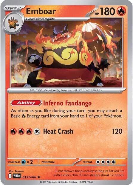 Emboar (013/086) [Scarlet & Violet: White Flare] | Gear Gaming Fayetteville