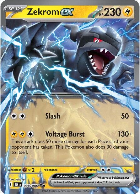 Zekrom ex (034/086) [Scarlet & Violet: Black Bolt] | Gear Gaming Fayetteville