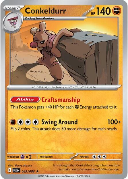 Conkeldurr (049/086) [Scarlet & Violet: Black Bolt] | Gear Gaming Fayetteville