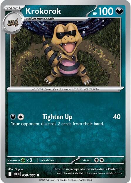 Krokorok (058/086) [Scarlet & Violet: Black Bolt] | Gear Gaming Fayetteville