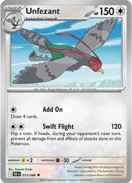 Unfezant (073/086) [Scarlet & Violet: Black Bolt] | Gear Gaming Fayetteville