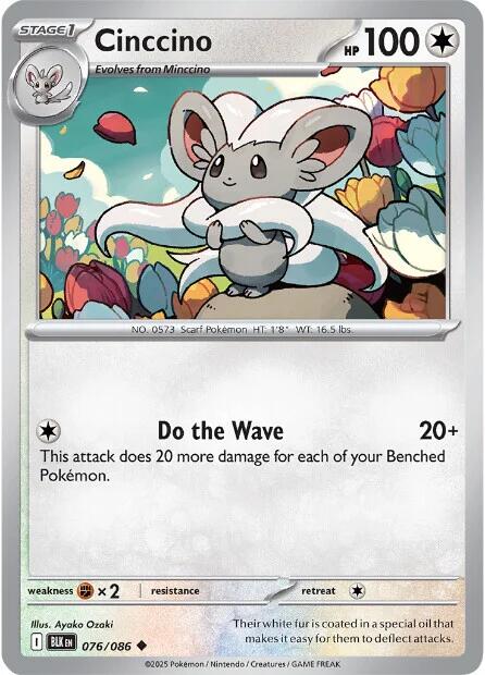 Cinccino (076/086) [Scarlet & Violet: Black Bolt] | Gear Gaming Fayetteville
