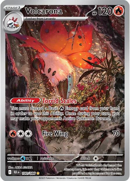 Volcarona (100/086) [Scarlet & Violet: Black Bolt] | Gear Gaming Fayetteville