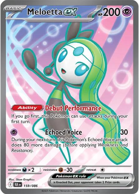 Meloetta ex (159/086) [Scarlet & Violet: Black Bolt] | Gear Gaming Fayetteville