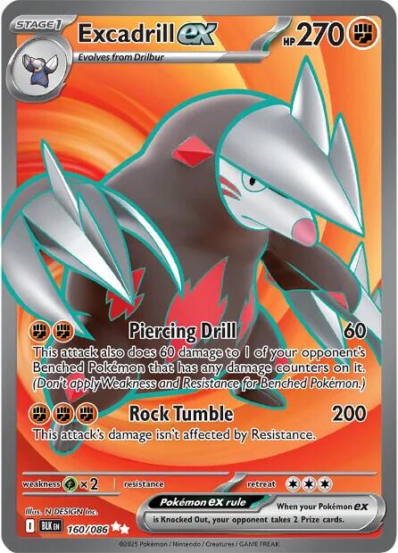 Excadrill ex (160/086) [Scarlet & Violet: Black Bolt] | Gear Gaming Fayetteville