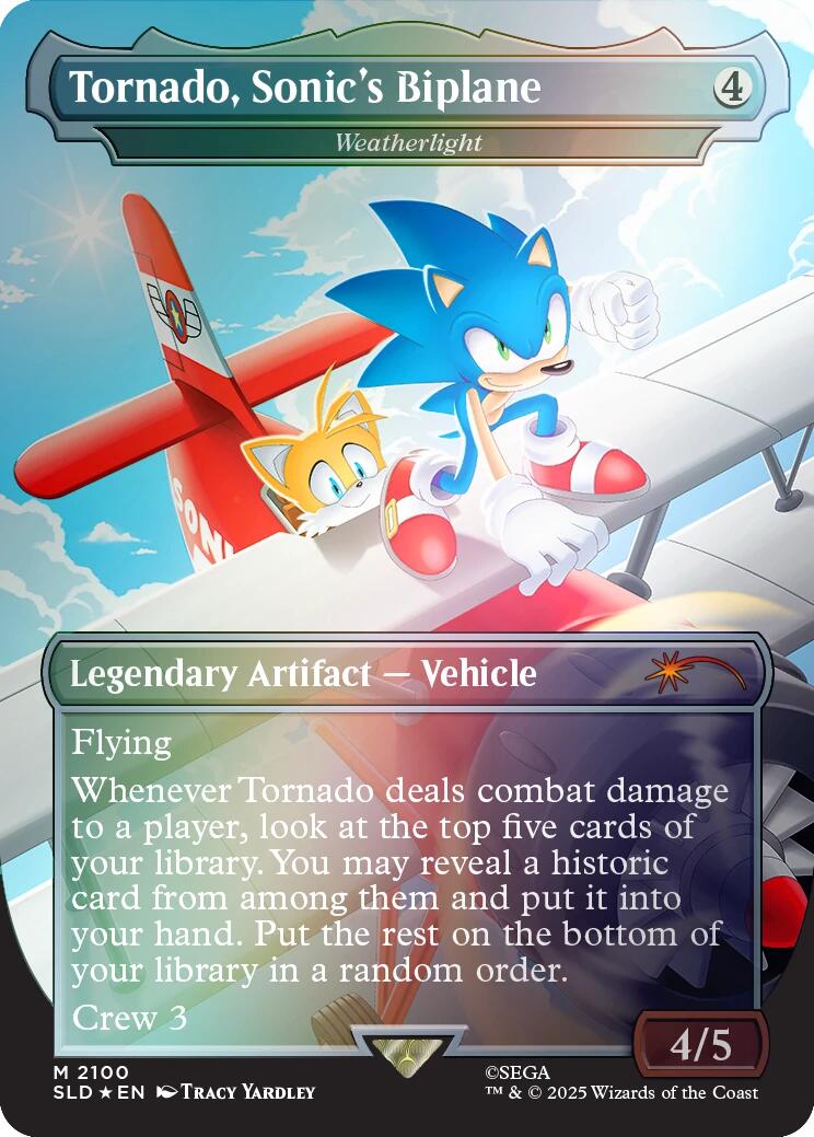 Tornado, Sonic's Biplane - Weatherlight (Rainbow Foil) [Secret Lair Drop Series] | Gear Gaming Fayetteville