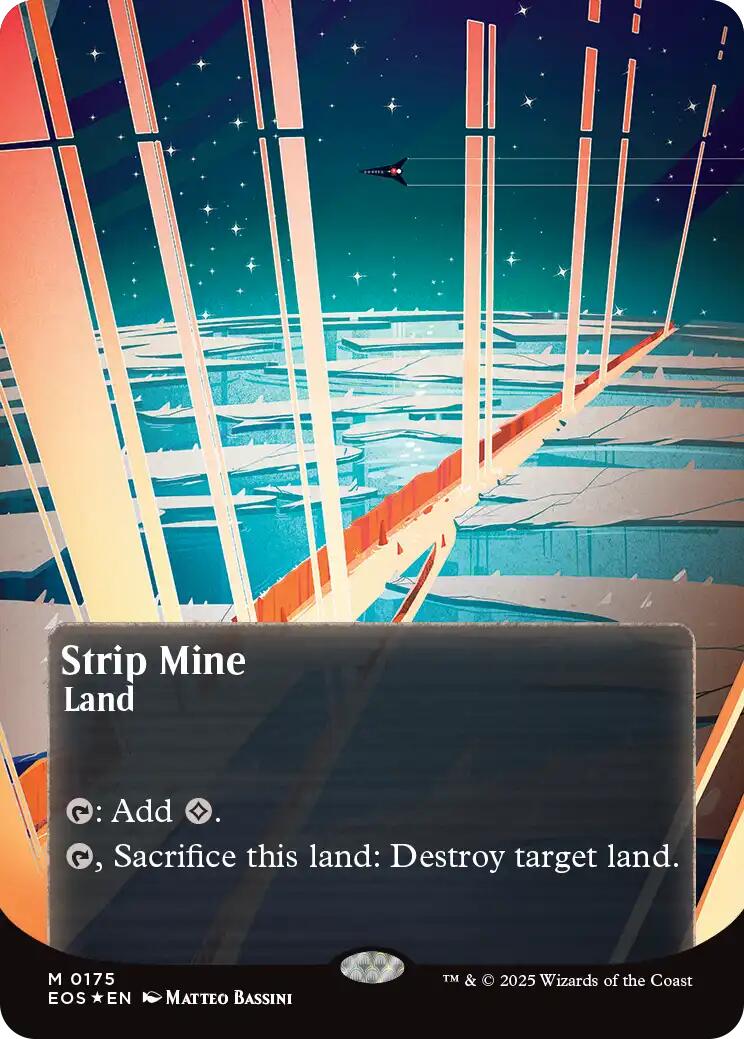 Strip Mine (0175) (Borderless) (Galaxy Foil) [Edge of Eternities: Stellar Sights] | Gear Gaming Fayetteville