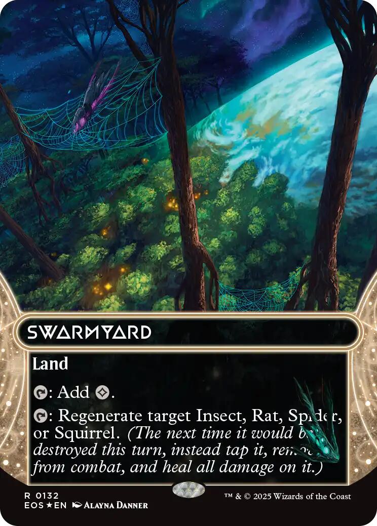 Swarmyard (0132) (Borderless) (Galaxy Foil) [Edge of Eternities: Stellar Sights] | Gear Gaming Fayetteville