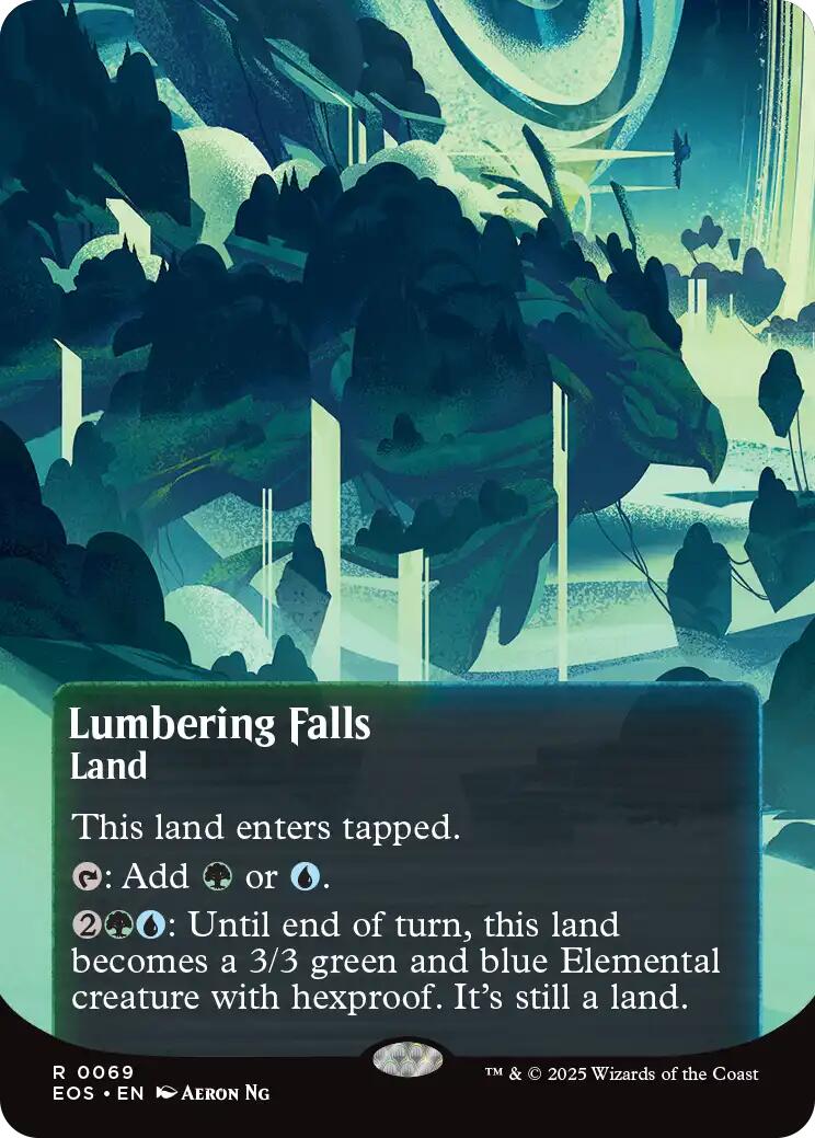 Lumbering Falls (0069) (Borderless) [Edge of Eternities: Stellar Sights] | Gear Gaming Fayetteville