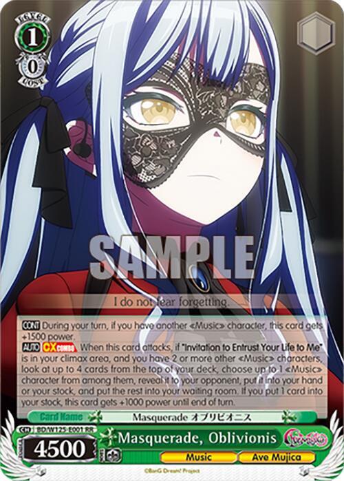 Masquerade, Oblivionis - [MyGO!!!!! x Ave Mujica] | Gear Gaming Fayetteville