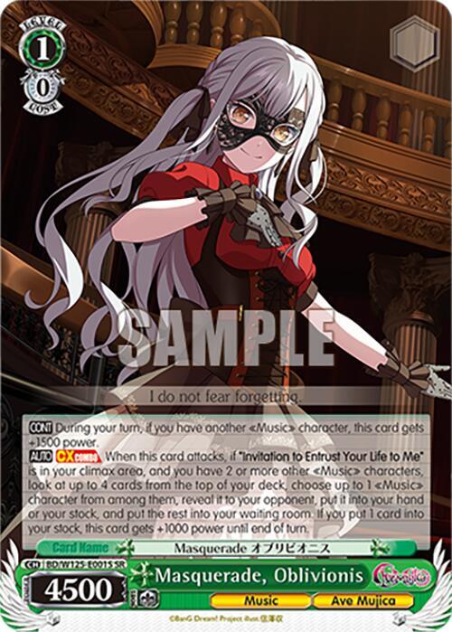 Masquerade, Oblivionis (SR) - [MyGO!!!!! x Ave Mujica] | Gear Gaming Fayetteville