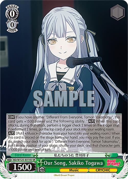 Our Song, Sakiko Togawa (SR) - [MyGO!!!!! x Ave Mujica] | Gear Gaming Fayetteville