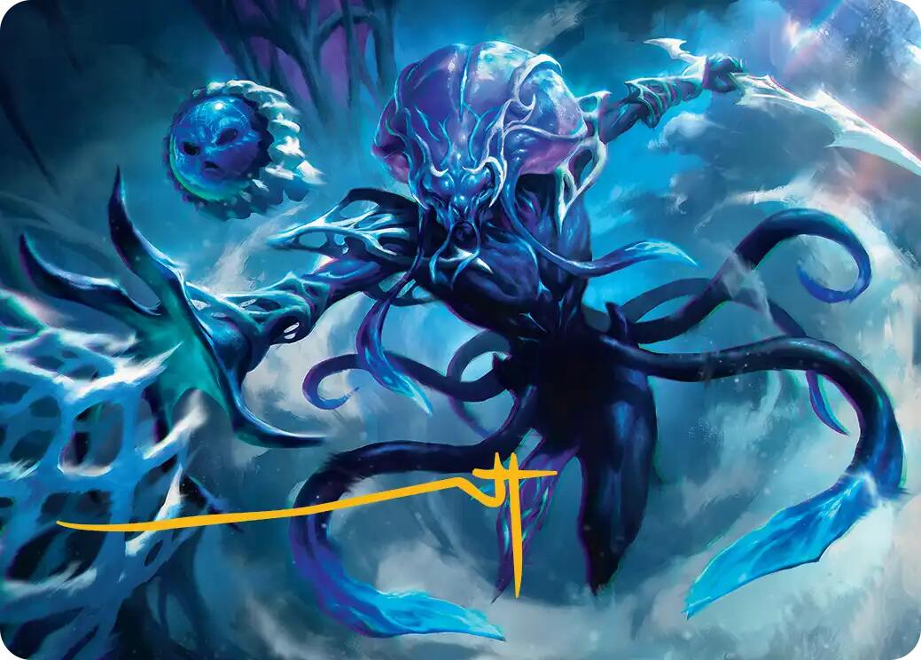 Illvoi Galeblade Art Card (Gold-Stamped Signature) [Edge of Eternities Art Series] | Gear Gaming Fayetteville