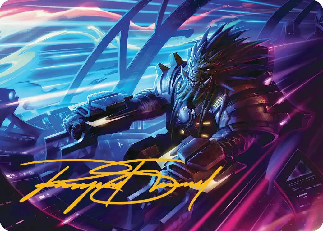 Tannuk, Steadfast Second Art Card (Gold-Stamped Signature) [Edge of Eternities Art Series] | Gear Gaming Fayetteville
