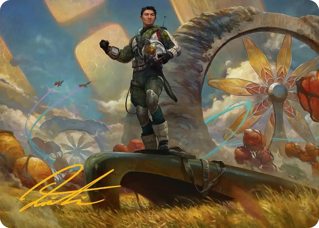 Galactic Wayfarer Art Card (Gold-Stamped Signature) [Edge of Eternities Art Series] | Gear Gaming Fayetteville