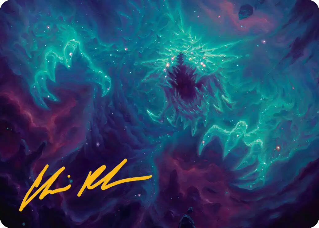 Cosmogoyf Art Card (Gold-Stamped Signature) [Edge of Eternities Art Series] | Gear Gaming Fayetteville