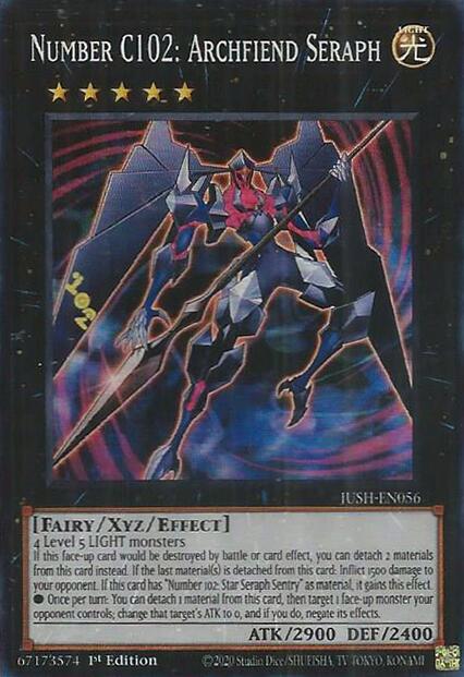 Number C102: Archfiend Seraph [JUSH-EN056] Super Rare | Gear Gaming Fayetteville