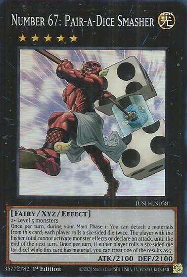 Number 67: Pair-a-Dice Smasher (Super Rare) [JUSH-EN058] Super Rare | Gear Gaming Fayetteville