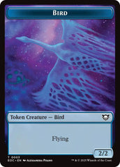 Bird // Golem (0012) Double-Sided Token [Edge of Eternities Commander Tokens] | Gear Gaming Fayetteville