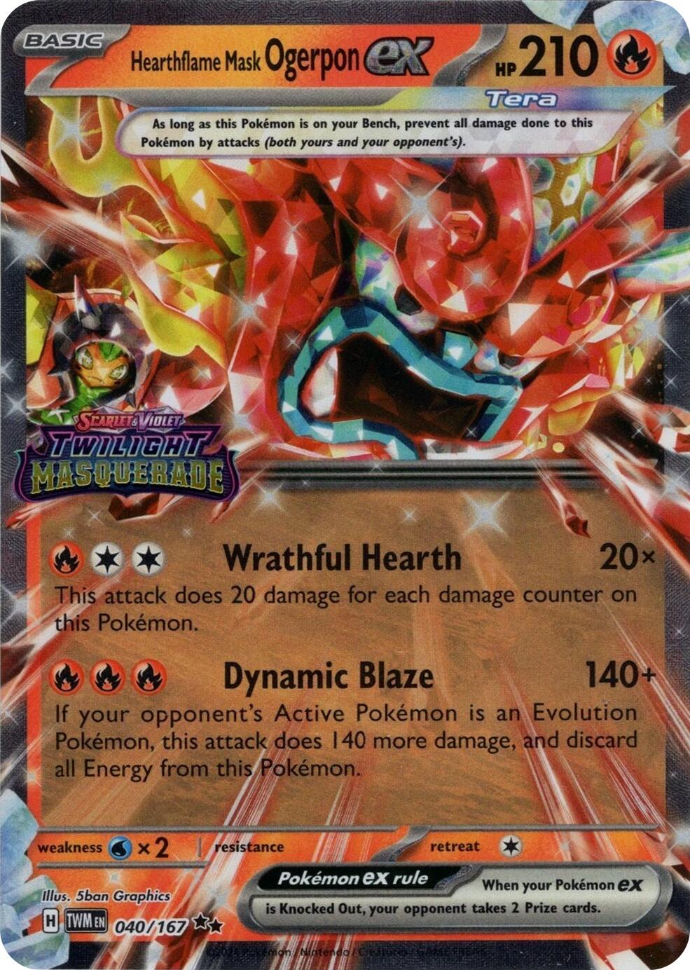 Hearthflame Mask Ogerpon ex (040/167) (Stamped) [Miscellaneous Cards] | Gear Gaming Fayetteville