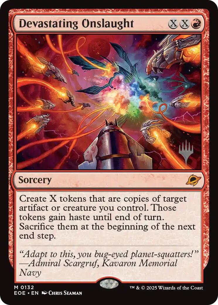 Devastating Onslaught [Edge of Eternities Promo Pack] | Gear Gaming Fayetteville
