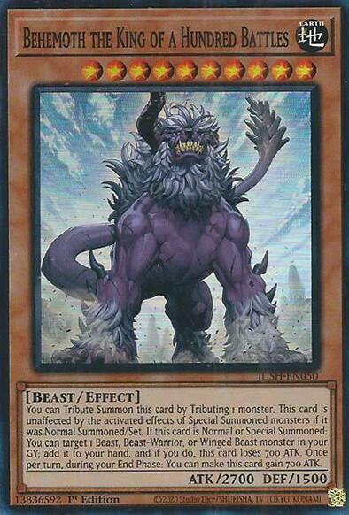 Behemoth the King of a Hundred Battles (Super Rare) [JUSH-EN050] Super Rare | Gear Gaming Fayetteville