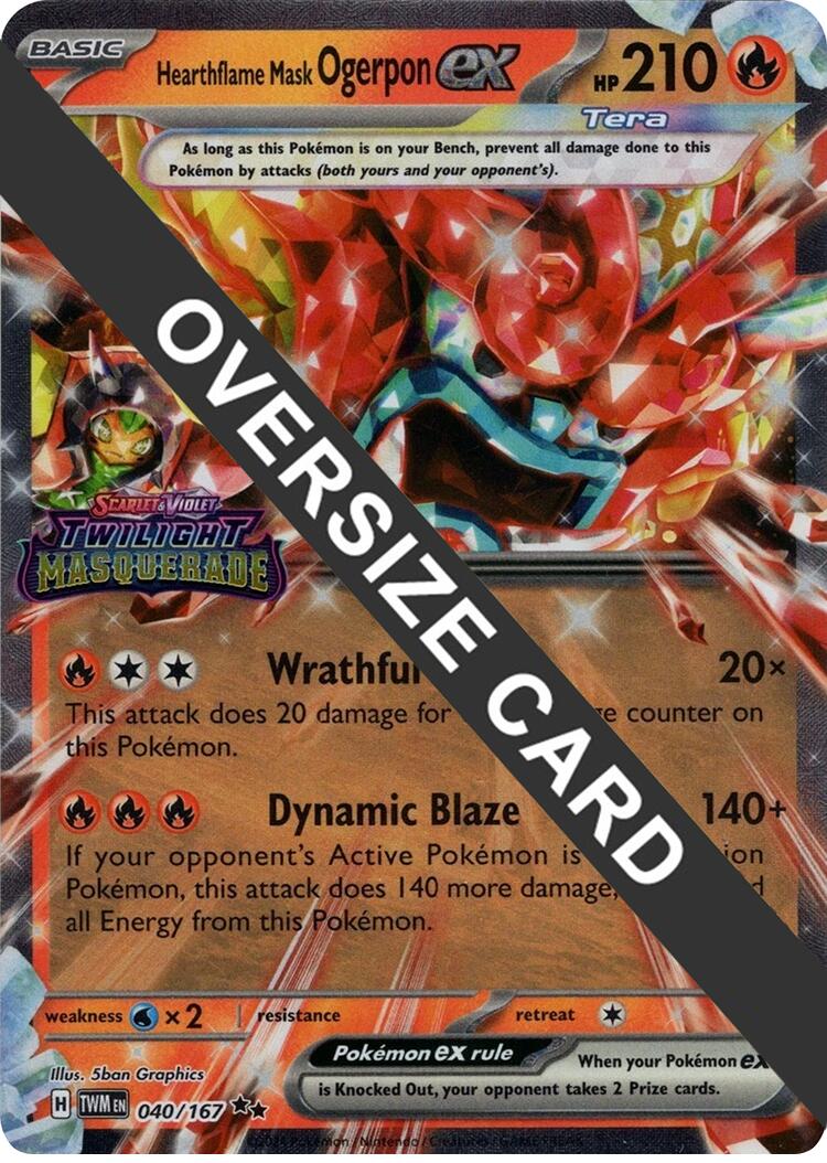 Hearthflame Mask Ogerpon ex (040/167) (Jumbo Card) [Scarlet & Violet: Twilight Masquerade] | Gear Gaming Fayetteville