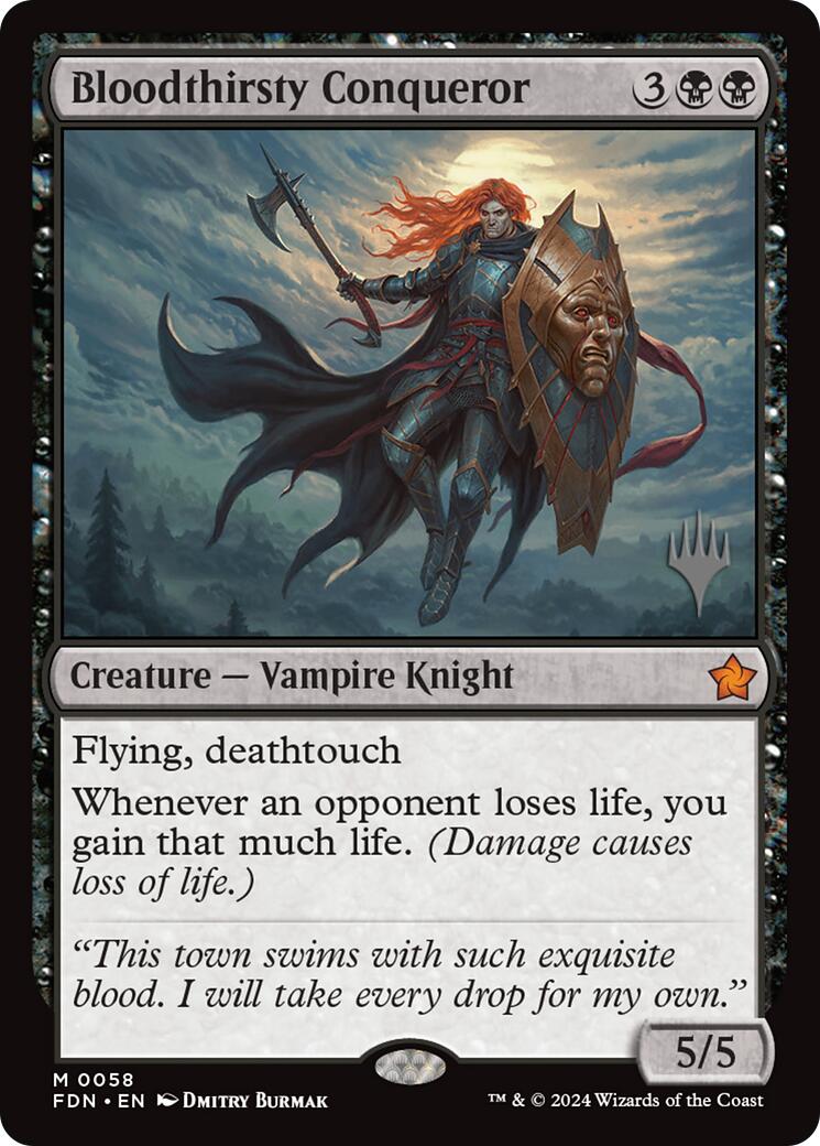 Bloodthirsty Conqueror (Promo Pack) [Foundations Promos] | Gear Gaming Fayetteville