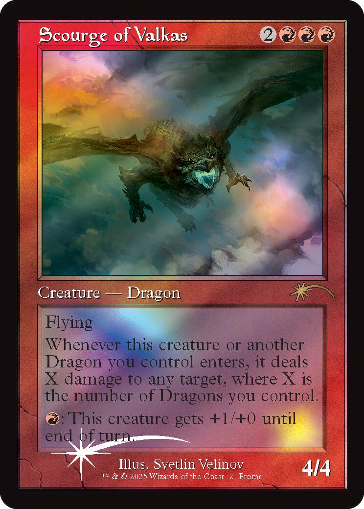 Scourge of Valkas (Retro Frame) [Secret Lair Drop Series] | Gear Gaming Fayetteville