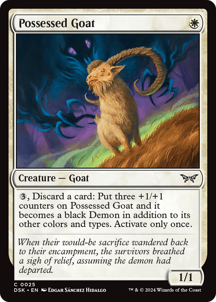 Possessed Goat [Duskmourn: House of Horror] | Gear Gaming Fayetteville