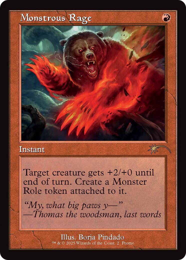 Monstrous Rage (Retro Frame) [Standard Showdown Promos] | Gear Gaming Fayetteville