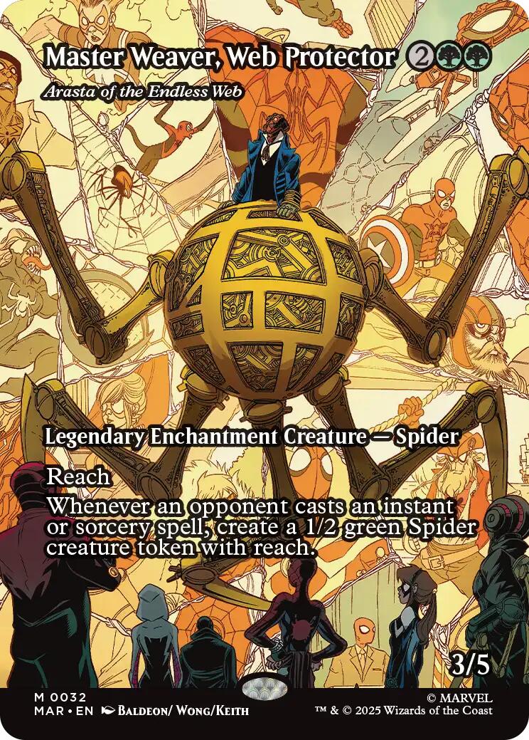 Master Weaver, Web Protector - Arasta of the Endless Web (Borderless) [Marvel's Spider-Man: Eternal-Legal] | Gear Gaming Fayetteville